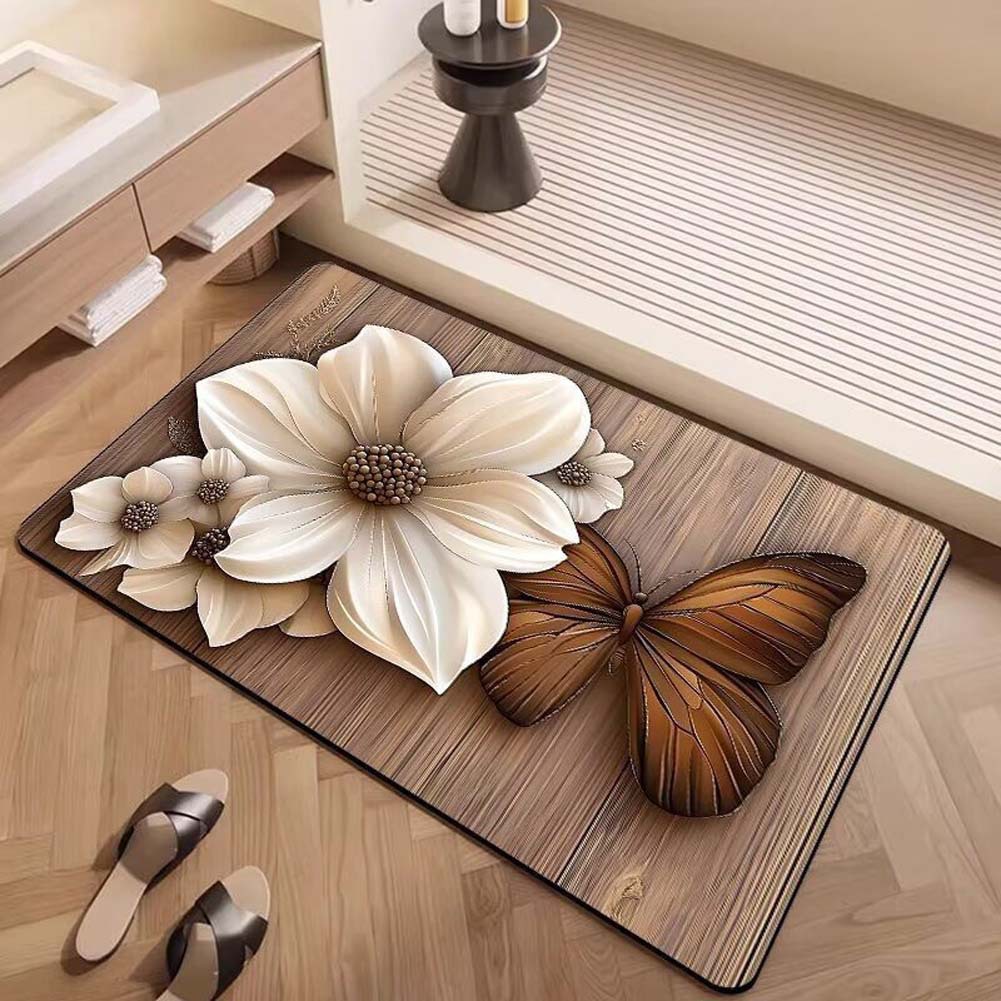 Alfombras de suelo de baño de generación de Temu transfronterizas almohadillas de absorción de agua y antideslizantes de baño de sentido superior almohadillas de barro de diatomeas image 9