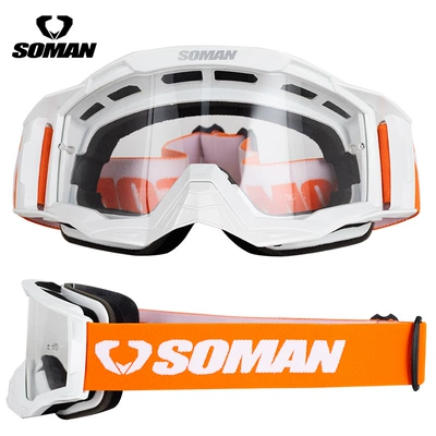 Riding Goggles, All-Season – Dəbilqə (Kaska) aksesuarları - white-frame-transparent-film