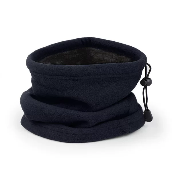 Cross-border winter warm plus velvet scarf outdoor riding mask thickened polar fleece drawstring fleece scarf set Wholesale