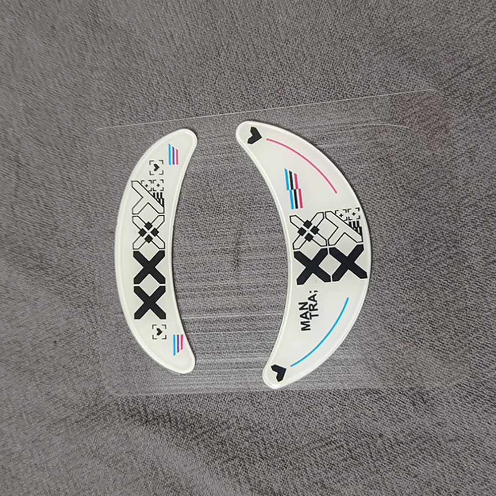 Adecuado para libélula F1 juego de impresión en blanco y negro juego de pegatinas de pie de vidrio de ratón de vidrio templado almohadilla de pie de ratón