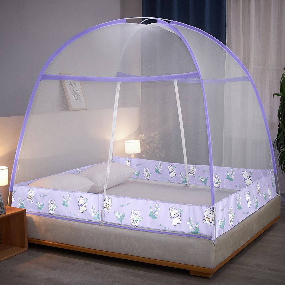 Lazy Person No-Installation Mongolian Yurt Mosquito Net 1.8m Double Bed 1.5m Pattern Net for Home Use 1.2 New Model 0.9m Single Person