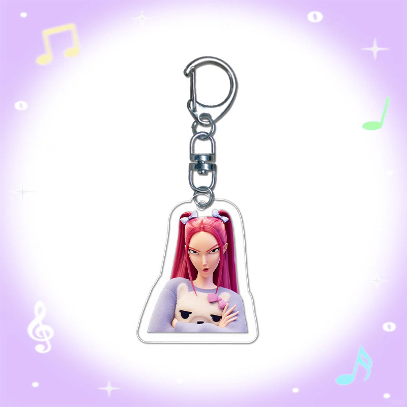 Personalizada película de dibujos animados acrílico transparente KPOP accesorios bolsas de chicas hermosos colgantes de regalo