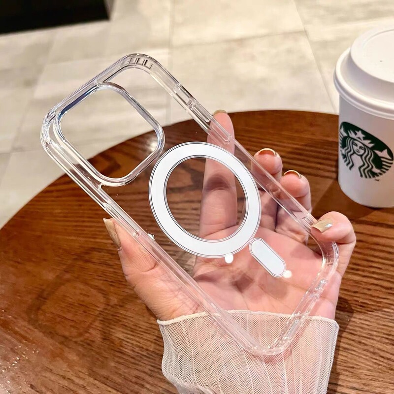 Magnetic Wireless Charging Suitable for Apple 17Promax Mobile Phone Case 16/15Pro Acrylic 14/13/12 Transparent 11 Magnetic Wireless Charging Suitable for Apple 17Promax Mobile Phone Case 16/15Pro Acrylic 14/13/12 Transparent 11