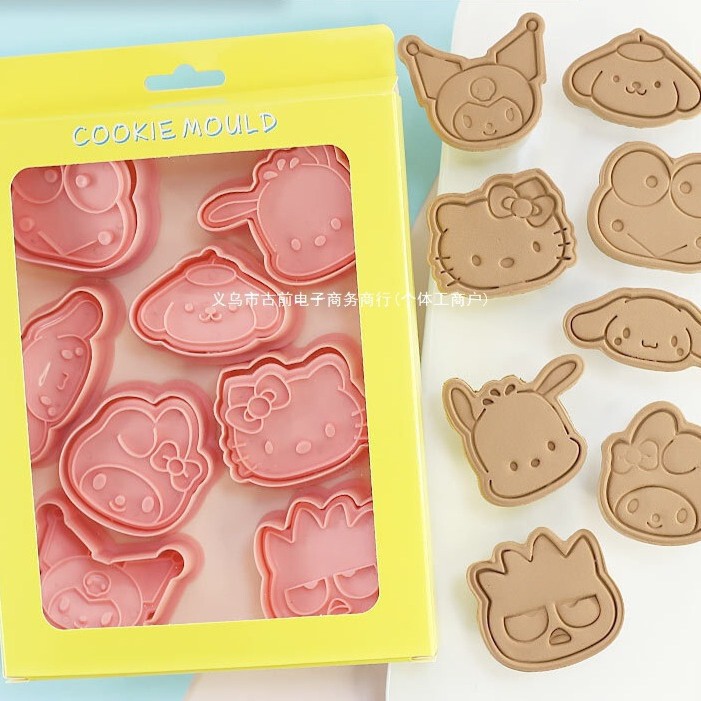 Mini Sanrio Cartoon Cookie Mold Household Three-Dimensional Watermelon Press Cutting Mold Handmade Fondant Baker Wholesale