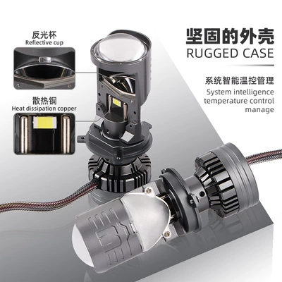 Car Led Headlight with Lens, Ön faralar