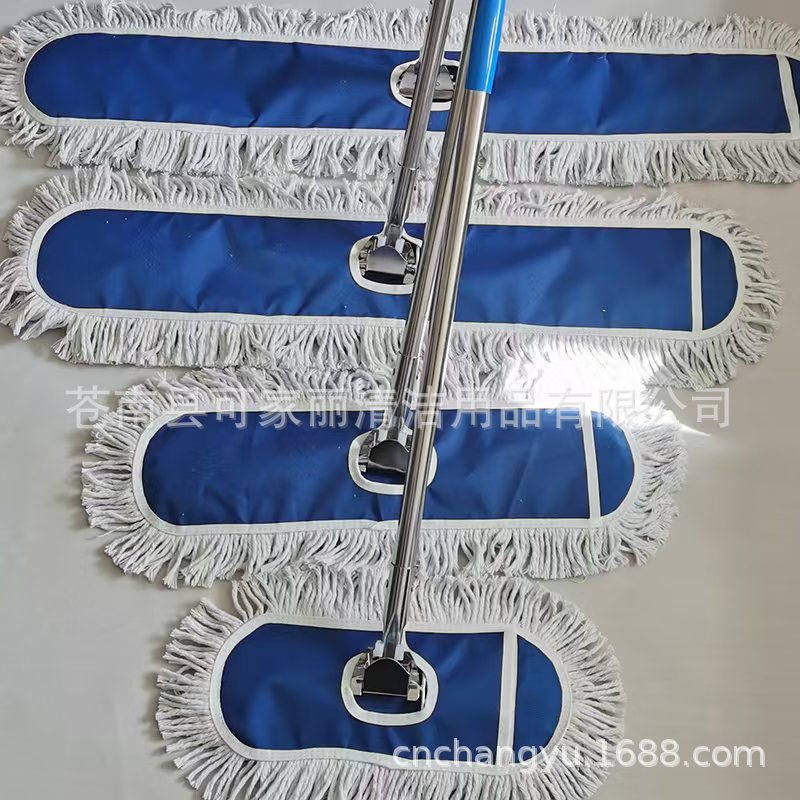 供应棉纱拖把头60棉纱拖把头 平拖布套尘推布套吸水拖把夹拖布罩