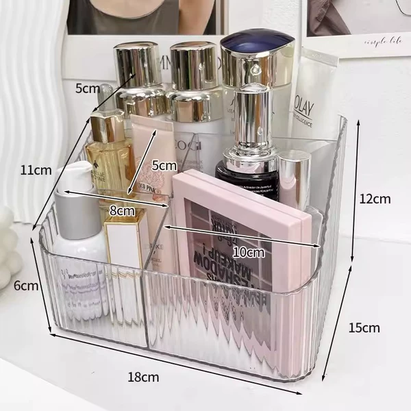 Transparent big makeup box, 4 cells