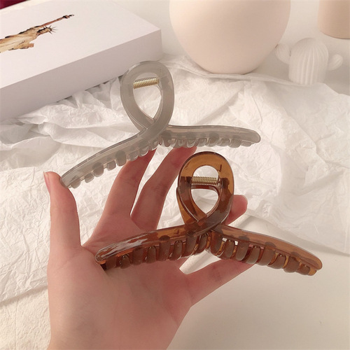 Acrylic Hair Clip for Women, Rear Brain Twist Hairpin, Large Size, Summer Style Shark Hair Clip, Decorative Head Accessory, Simple Hairpin