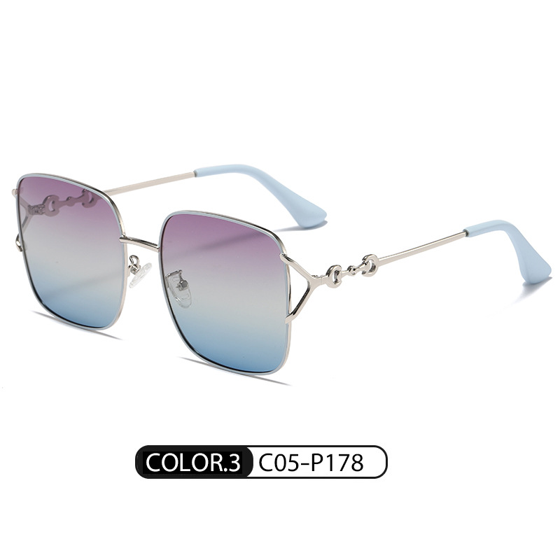 Internet Celebrity moda gafas de sol polarizadas LS331 nueva moda gafas de sol cuadradas en vivo recomendar gafas de sol lisas