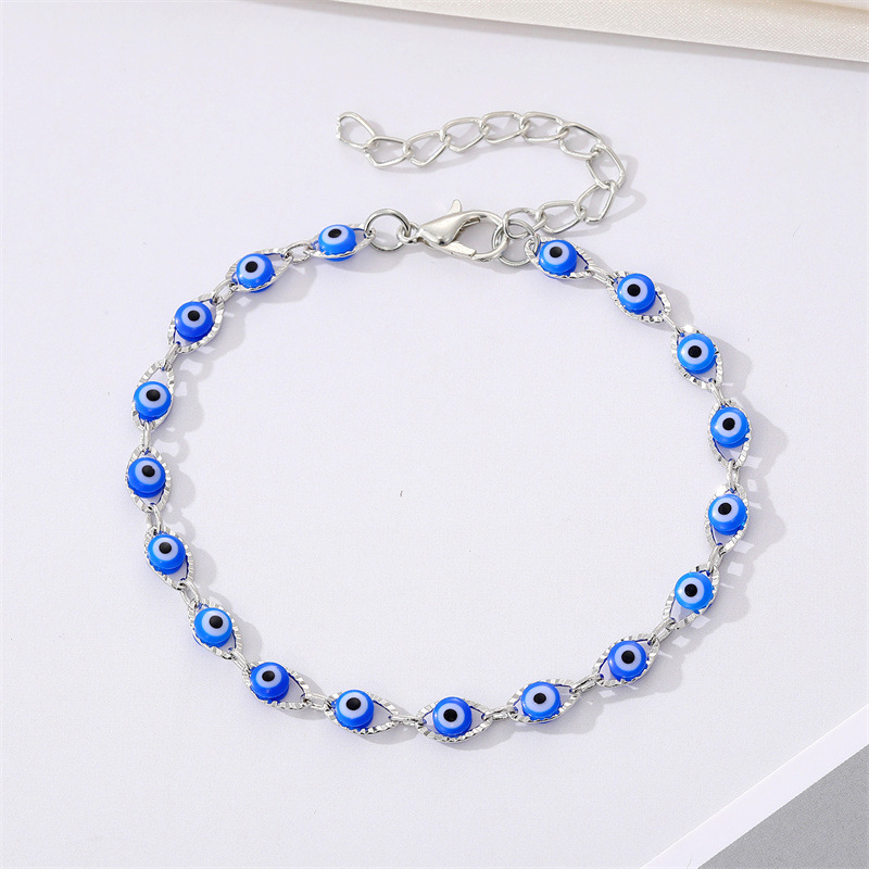 Bracelets Classification Wedding, Travel, Birthday, Festival Occasion Ethnic Style Devil'S Eye No Inlaid Alloy Wholesale Chain & Link Bracelets