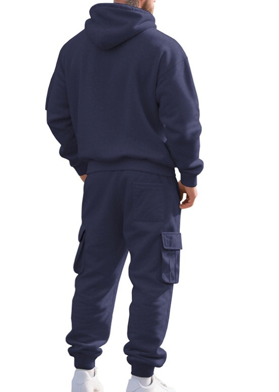 Herren Freizeit Sport Pullover Set Mit Multi-taschen Cardigan_voghion.com