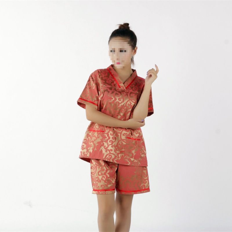 [면화 추가] 남녀 땀 김이 나는 옷 여성의 땀 김이 나는 옷 사우나 옷 목욕 옷 마사지 옷 땀 김이 나는 옷 무료 자수