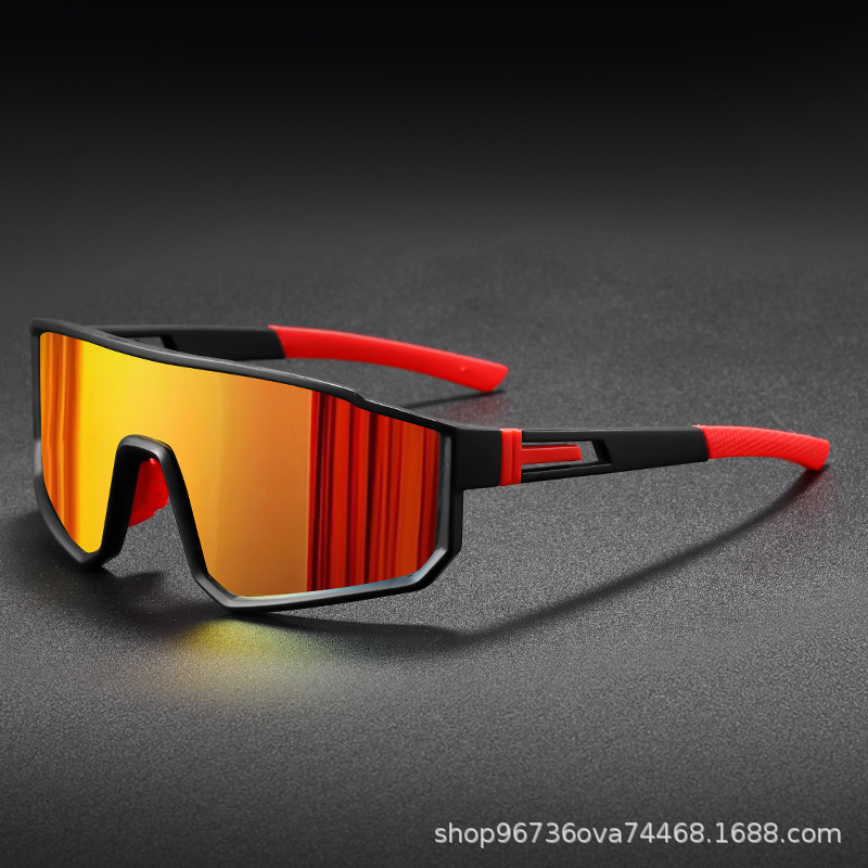 Gafas de ciclismo de montura grande europeas y americanas transfronterizas Gafas de sol a prueba de viento para deportes al aire libre para hombres Gafas de una pieza para montañismo para mujeres Gafas de esquí