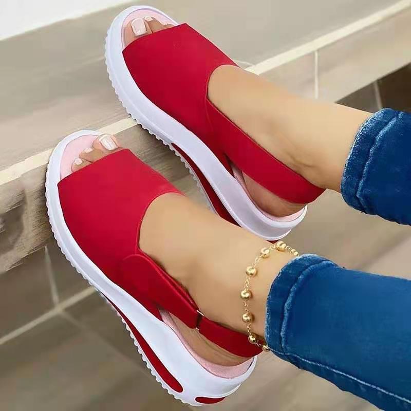 summer shoes platform with velcro