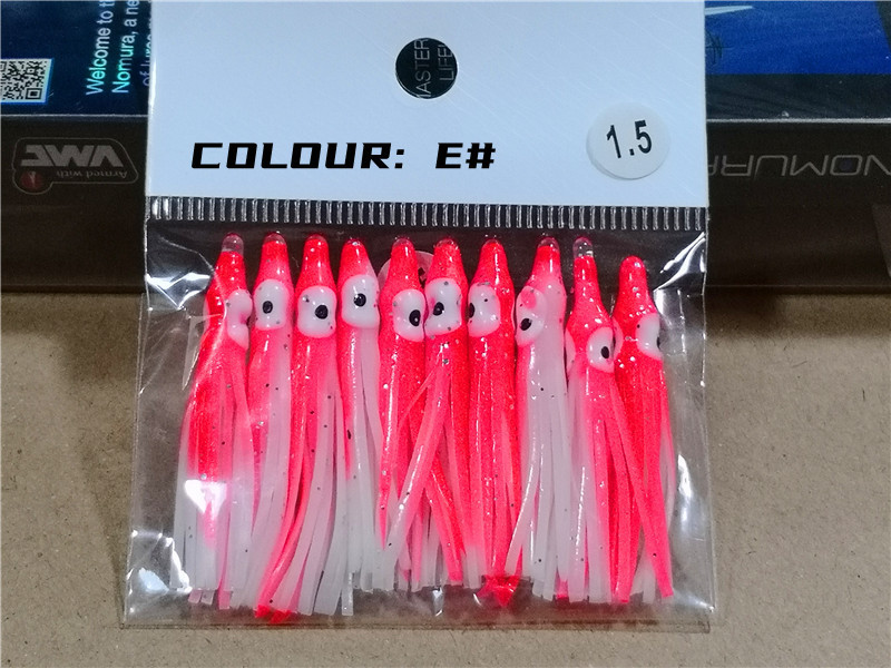 Fishing Lures Squid Skirts Octopus Lures Soft Plastic Trolling Skirt Lure Kit Saltwater Fishing Bait for Bass Trout