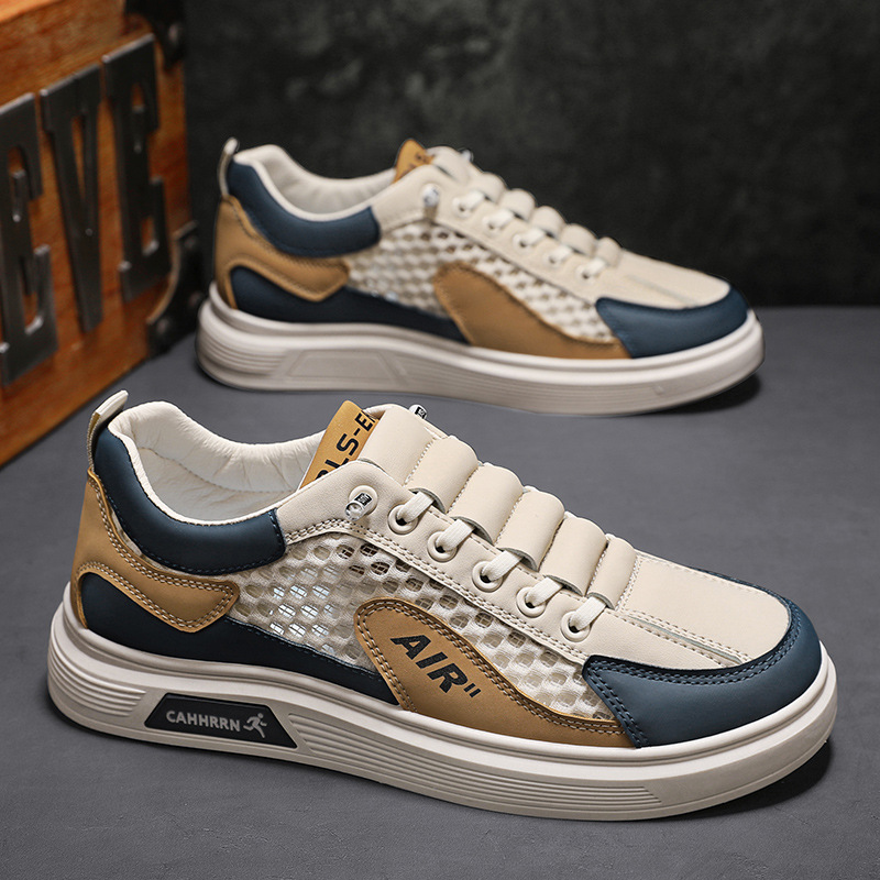 Zapatillas de deporte para jóvenes de alta calidad, malla grande, zapatillas de deporte de verano delgadas, zapatos de moda perezosos de un solo pie para hombres transpirables