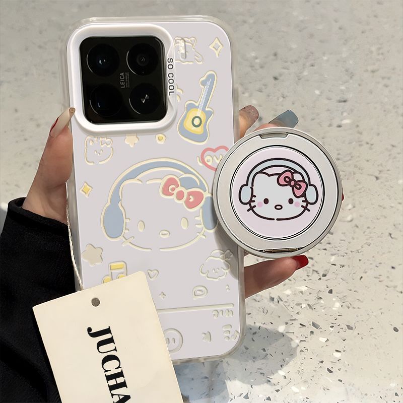Suitable for Xiaomi 17 Mobile Phone Case Artistic Cartoon Xiaomi17Pro Niche 17Promax Headphones Hello Kitty