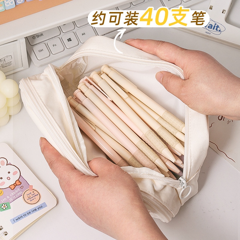 奶酪小熊笔袋2025年新款大容量高颜值ins风diy刺绣笔袋女生文具盒|undefined