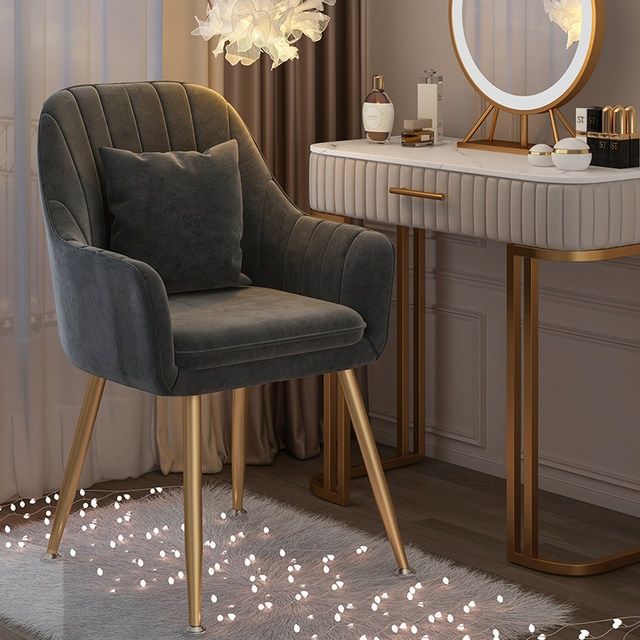 Internet Popular Chair Makeup Chair Desk Chair Nordic Ins Light Luxury Dining Chair Casual Backrest Combination Dressing Chair Nail Chair