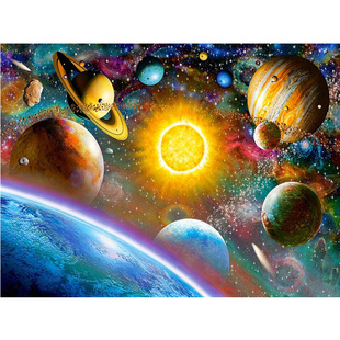 Home Decoration 5D Diamond Painting Universe Planet Full Diamond Living Room Decoration Painting Sticker Starry Sky Pattern Crystal Diamond
