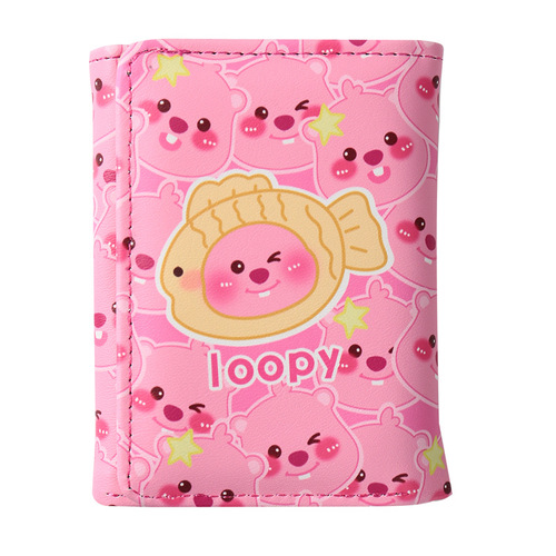 Puppy tri-fold wallet for women with big ears dog card holder student high-looking cute cartoon ID small wallet