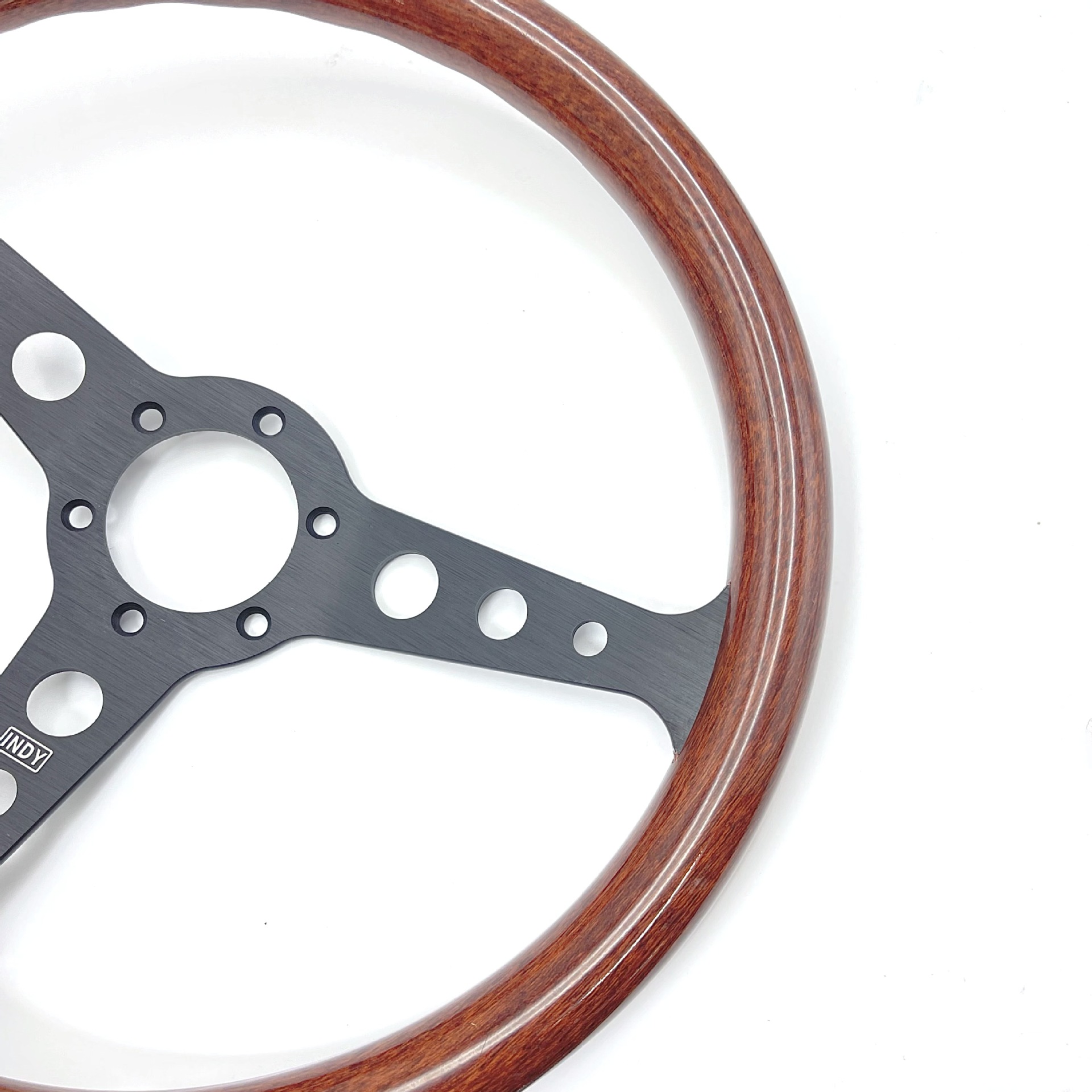 Momo Classic Retro Peach Wood Steering Wheel Modified for Competitive Racing, Universal 14inch Steering Wheel
