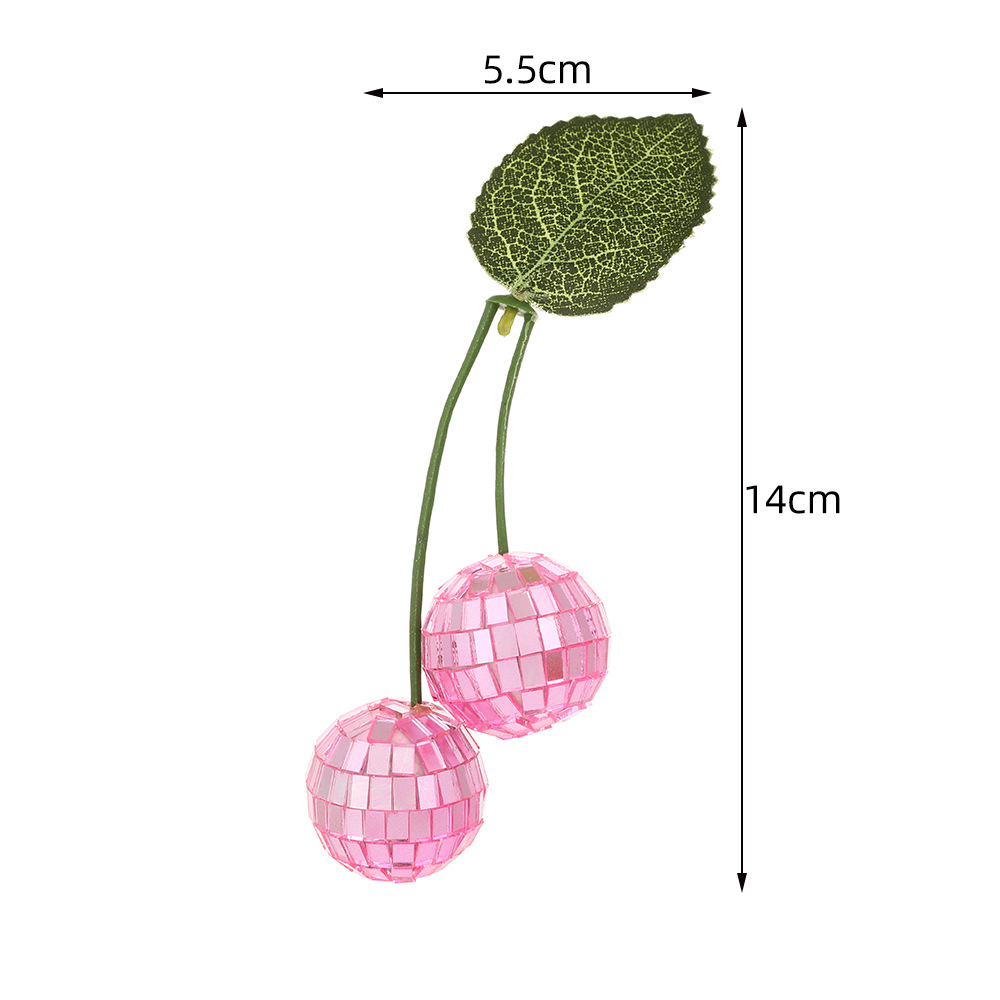 クロスボーダーのホットタイプのディスコボールのさくらんぼの装飾品は誕生日パーティーのパーティーに鏡のボールを飾って葉の道具を持ちます。