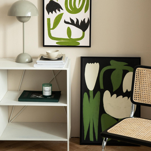 French INS-style floral fresh poster for living room decoration, console table entryway bedroom wall art manufacturer wholesale