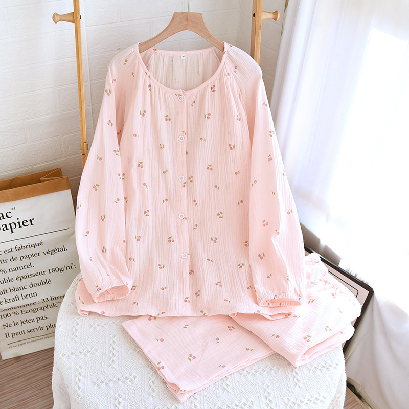 ZHY 크레이프 래글런 슬리브 감금복--핑크 체리