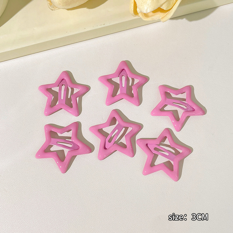 Dopamina de color estrellas amor clip de cabello de la niñez clip de fránta clip de cabello BB clip de cabello adorable joyas de cabello