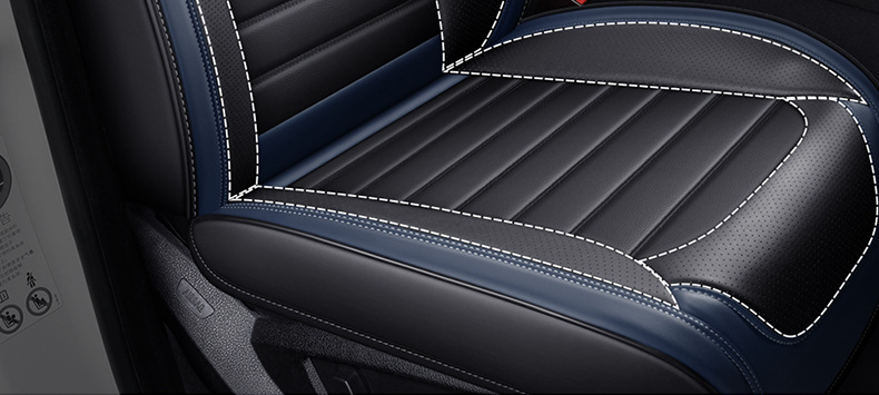Factory direct foreign trade Korean full surround car cushion full leather perforated breathable four seasons universal seat cover seat cover
