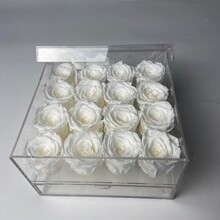 16朵永生花抽屉项链盒戒指盒透明亚克力展示永生花工厂