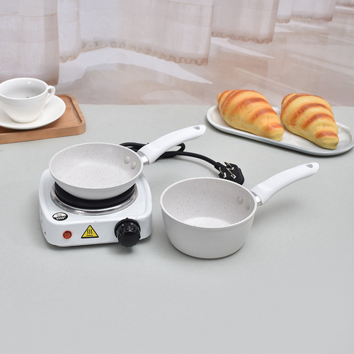 Aluminum baby food pot, small milk pot, small frying pan, children's DIY small pot, mini kitchen multi-function set pot