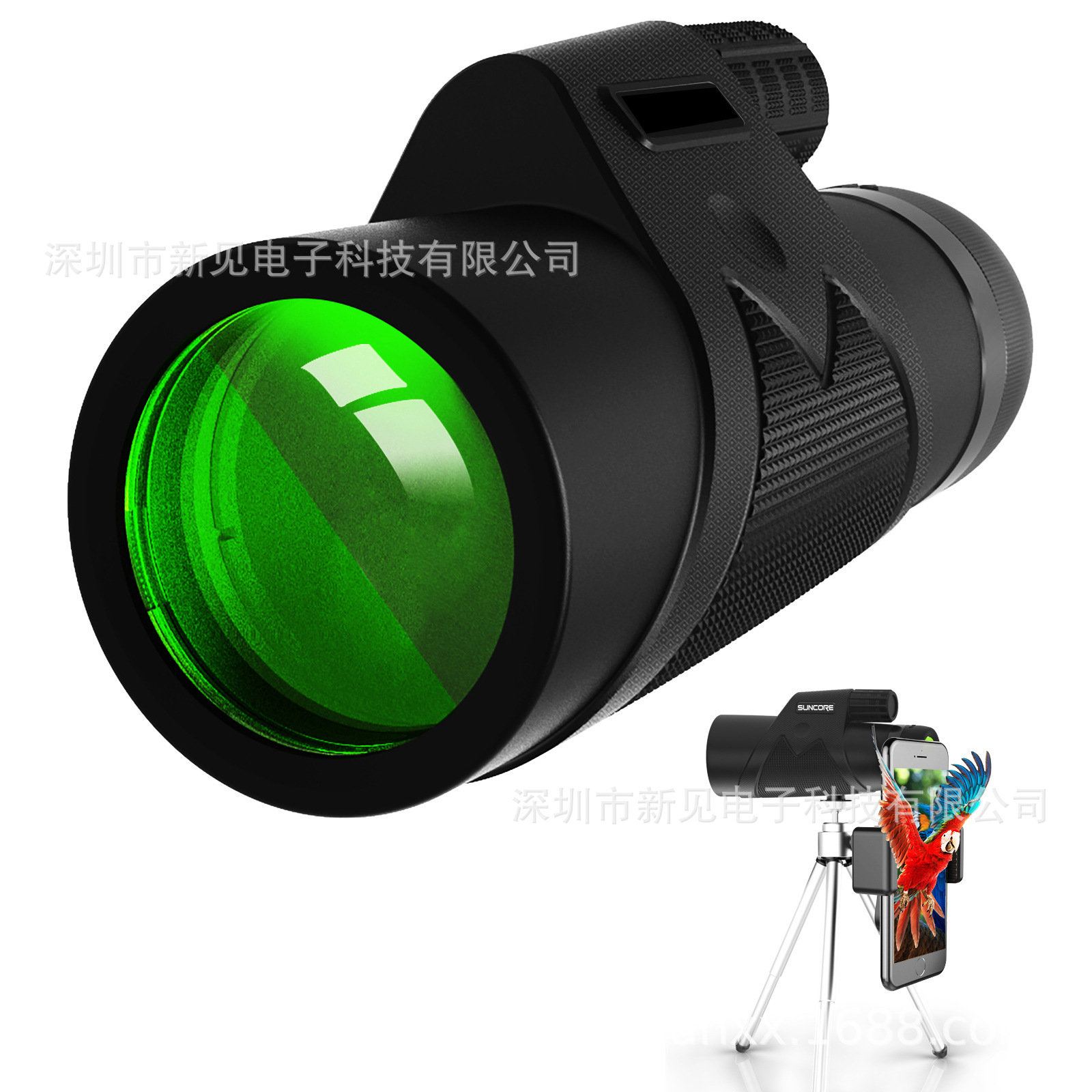 新款单筒望远镜12X42/10X42户外观鸟镜高清高倍户外