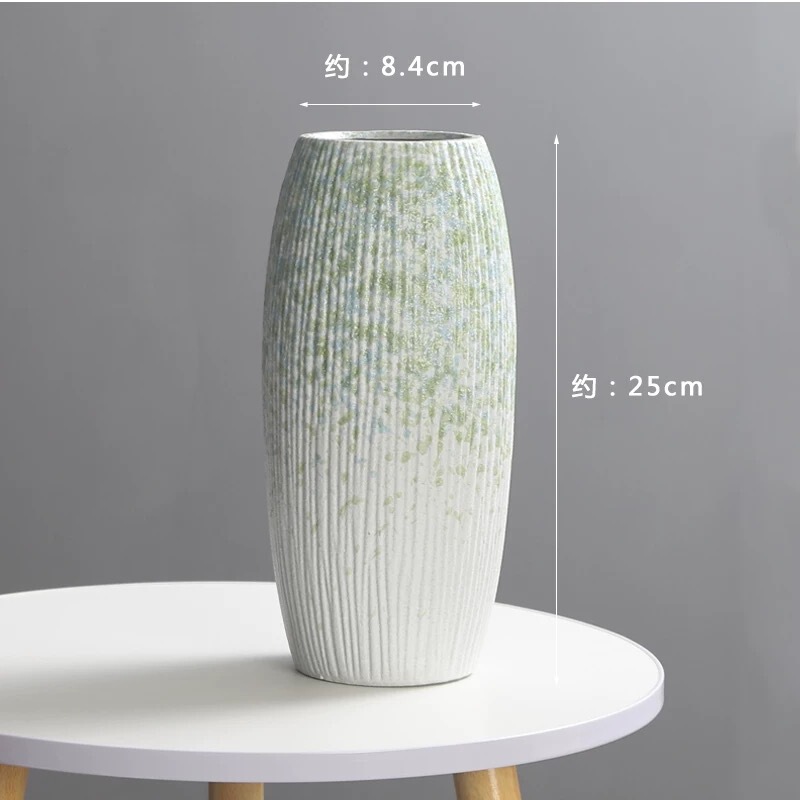 軽い豪華な陶磁器の花瓶の中国式の復古の客間は件の乾いた花の水を飾って生け花器の手作りの陶缶の花器の装飾を植えます。|undefined