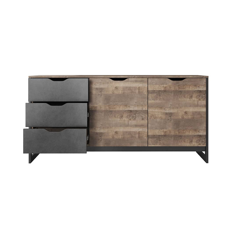 Aparador gabinete de cocina gabinete de almacenamiento de alimentos para el hogar gabinete de almacenamiento de madera maciza color salón gabinete de té armario