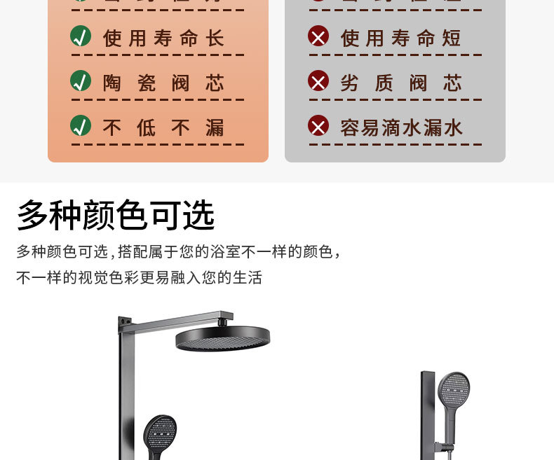 A complete set of shower heads and showers in stock, a complete set of household bathroom cold and hot handheld pressurized shower heads and showers undefined