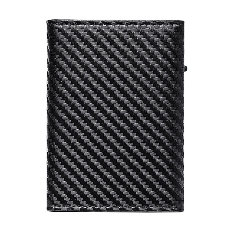 Foreign trade card box wallet multi-card metal airtag wallet automatic pop-up card holder large capacity wallet wholesale men