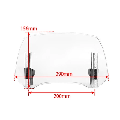 Windshield, Adjustable Windscreen, Motorcycle front windshield - folding-highlight-windshield-white