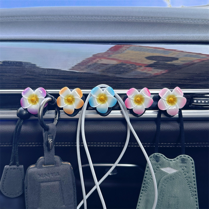 Huevo de flores adornos de automóviles consola central de automóviles decoración de flores encantadora decoración de automóviles belleza de plástico