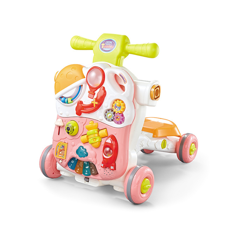 Transfronterizos multifuncional iluminación música bebé caminante carro deslizante caminante mesa de juego juguetes para niños