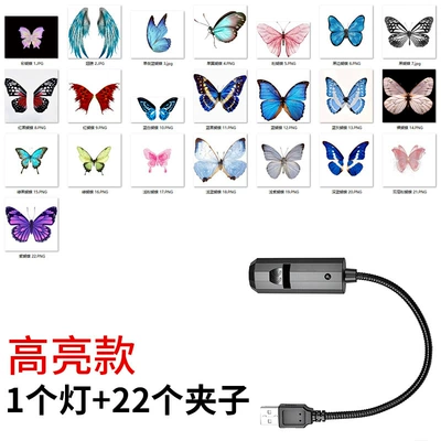 Sky Projection Light, Welcome Light, Creative, Other lights - usb-rechargeable-high-brightness-flashlight-1-light-1-bag-with-22-butterfly-designs