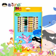 西瓜易洗36色六角形油画棒RO66691-4 儿童彩色绘画蜡笔