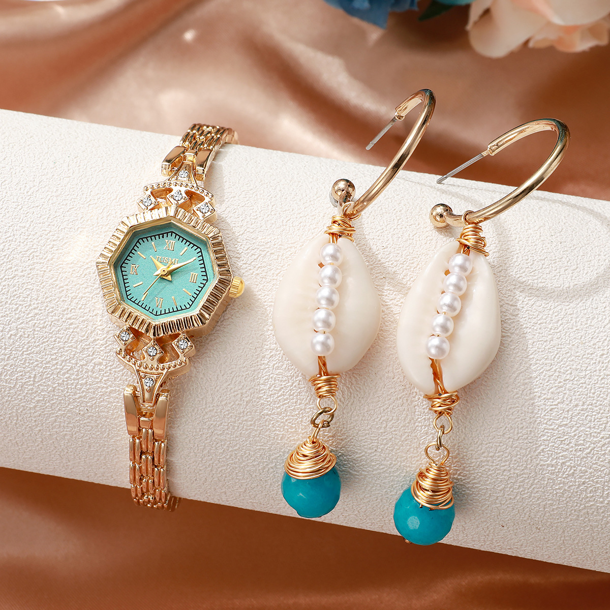 Fashionable elegant square quartz watches