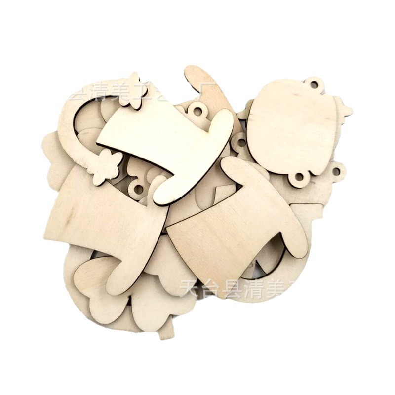 Festival irlandés 5 Formas decoraciones de madera trébol herradura sombrero del arco iris Día San Patricio