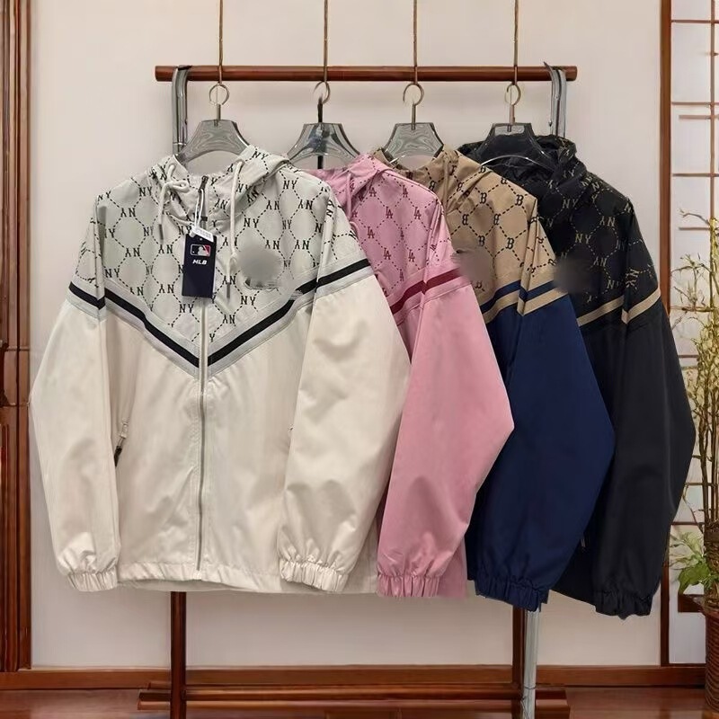 Ml Home Spring New Men's and Women's Yankees Retro Presbyopic Embroidery Patchwork Couple Windbreaker Jacket Sportswear Jacket