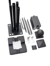 塑木围栏栅栏配件木塑铝合金门立柱配件间隔扣留缝卡件底座收口条