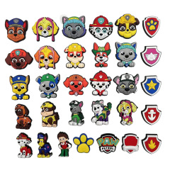新型アニメ汪汪隊シリーズ洞靴花靴バックルソフトゴム個性diy靴部品アクセサリー