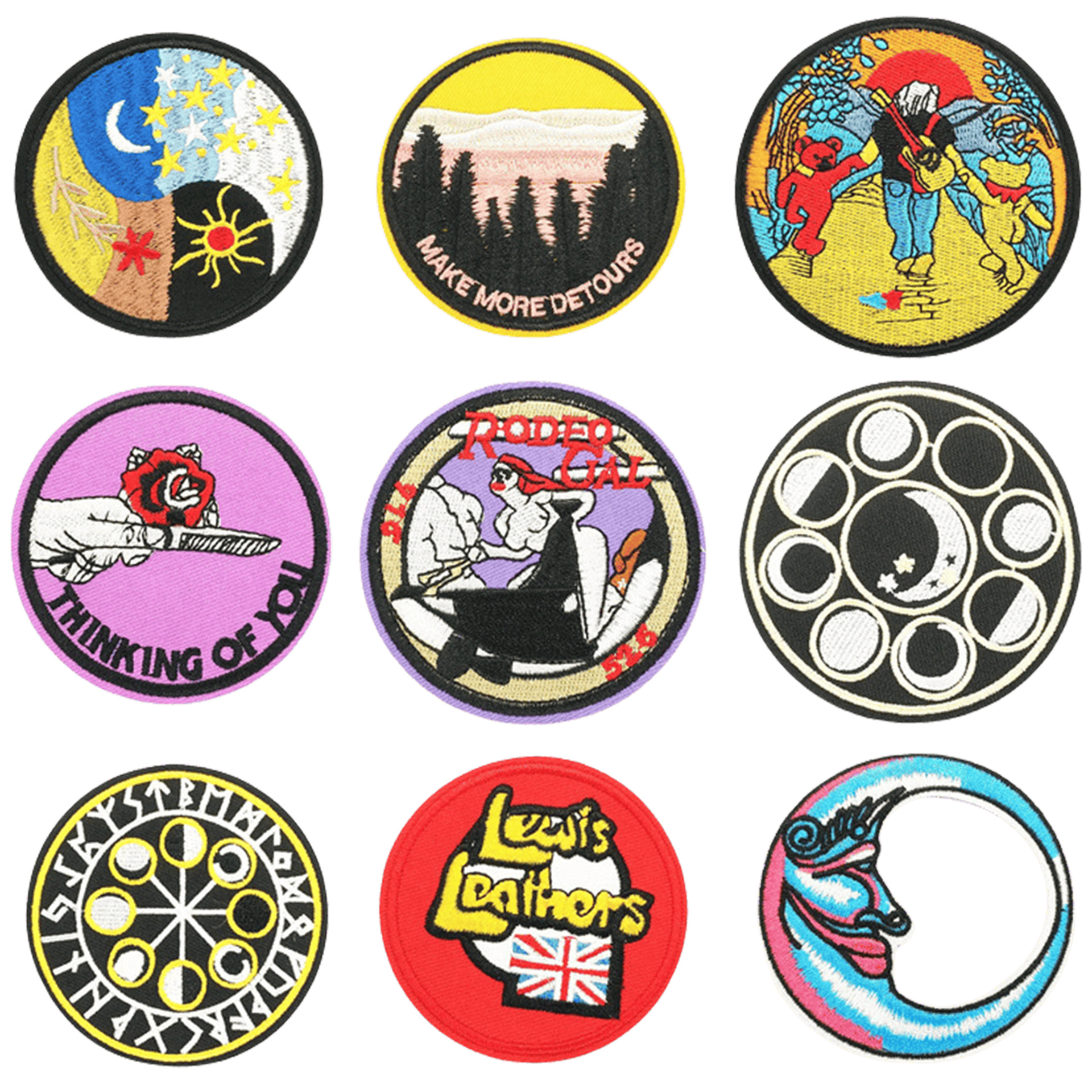 跨境爆款补丁贴 卡通儿童布贴羽绒服破洞帖刺绣diy 贴布绣花补丁