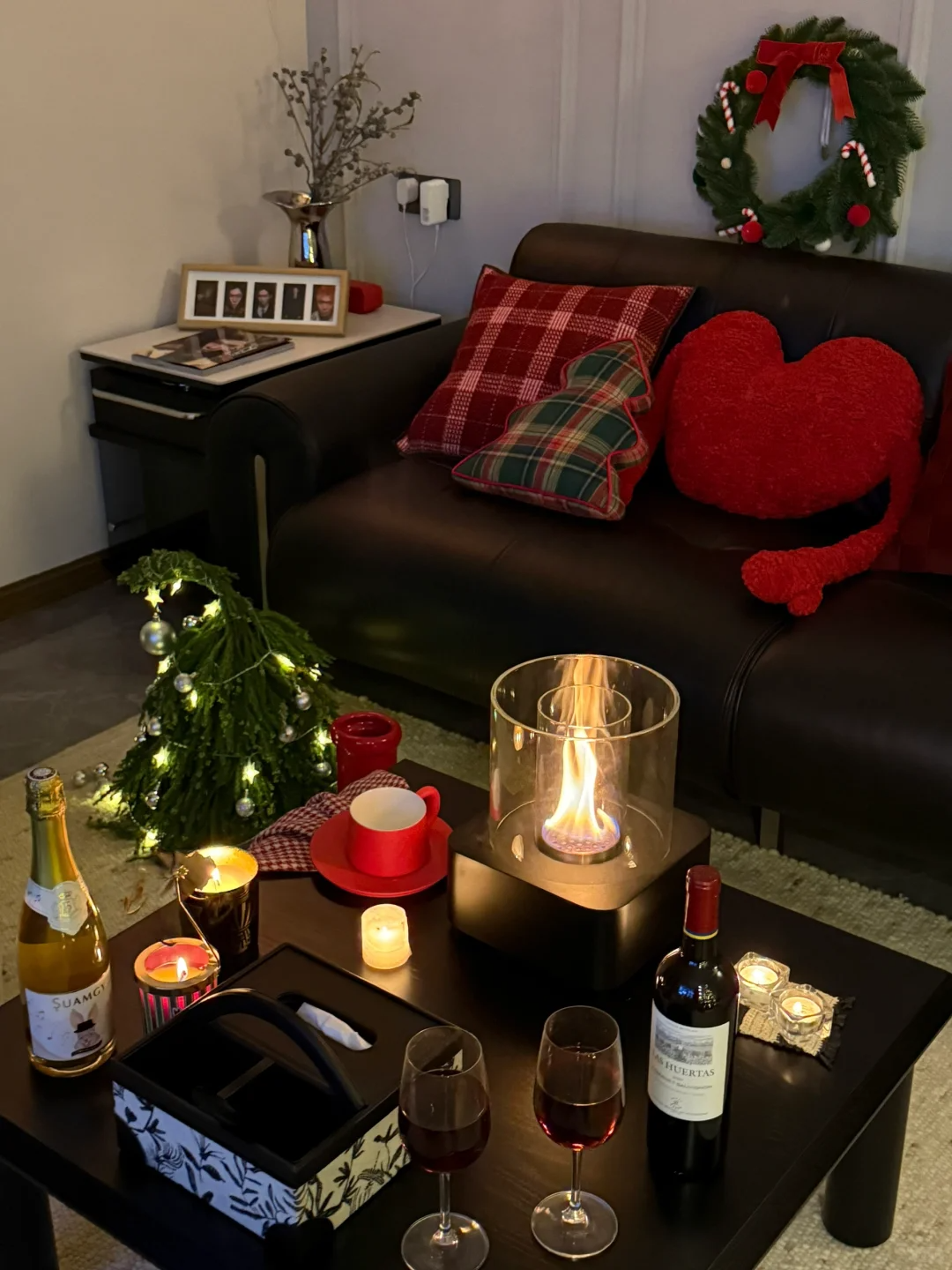 ♔ 【Sofa Christmas Atmosphere】Christmas Throw Pillows Sofa Cushions Vintage Living Room Holiday Scene Decoration Photo Props